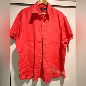 Ralph Lauren Red Casual Button Down Shirt